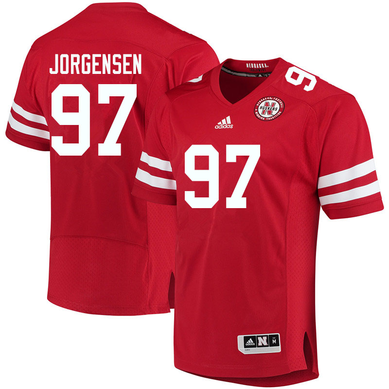 Women #97 Dylan Jorgensen Nebraska Cornhuskers College Football Jerseys Sale-Red